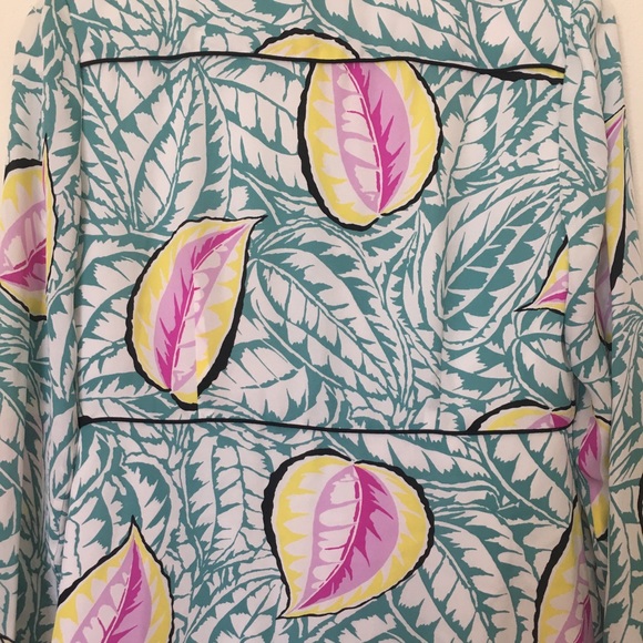 Theory long sleeve leafy pattern dress - Picture 7 of 8